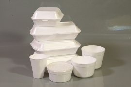 Disposable polystyrene packaging