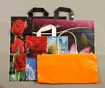 Loop handle plastic bag