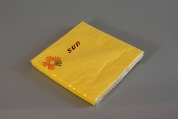 Серветки 3-шарові (насичений колір, жовтий) (20 шт.)