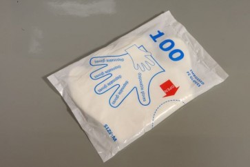 Рукавиці поліетиленові в пакеті (розмір "М") (100шт.)
