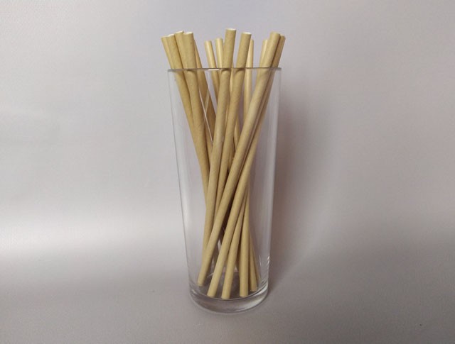 Трубочки для напоїв паперові (d=6mm, l=197mm, крафт) (200 шт.) 
