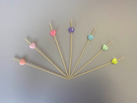 Шпажка «Серце акрилове мікс» (100 шт.)