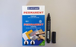 Маркер чорний 5 мм "Centropen" арт. 8576 (10 шт.)