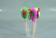 Wooden decoration "Peacock" (100 pcs)